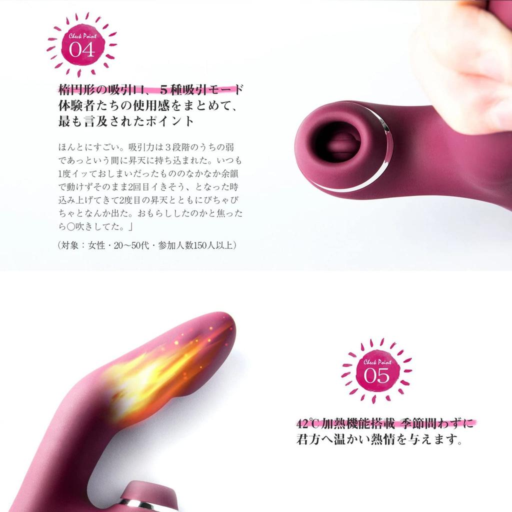 Suction Vibrating Rotor Suction Pulse Vibration Electric Popular Massager Toy Vibrator, [Sonic + + 42°C Heating] Women's Massager, Powerful,