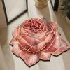 Floor Mat 3D Flower Design Anti-Slip Wear-Resistant Backing Quick-Drying Drainage Mat Bath Entrance Rug