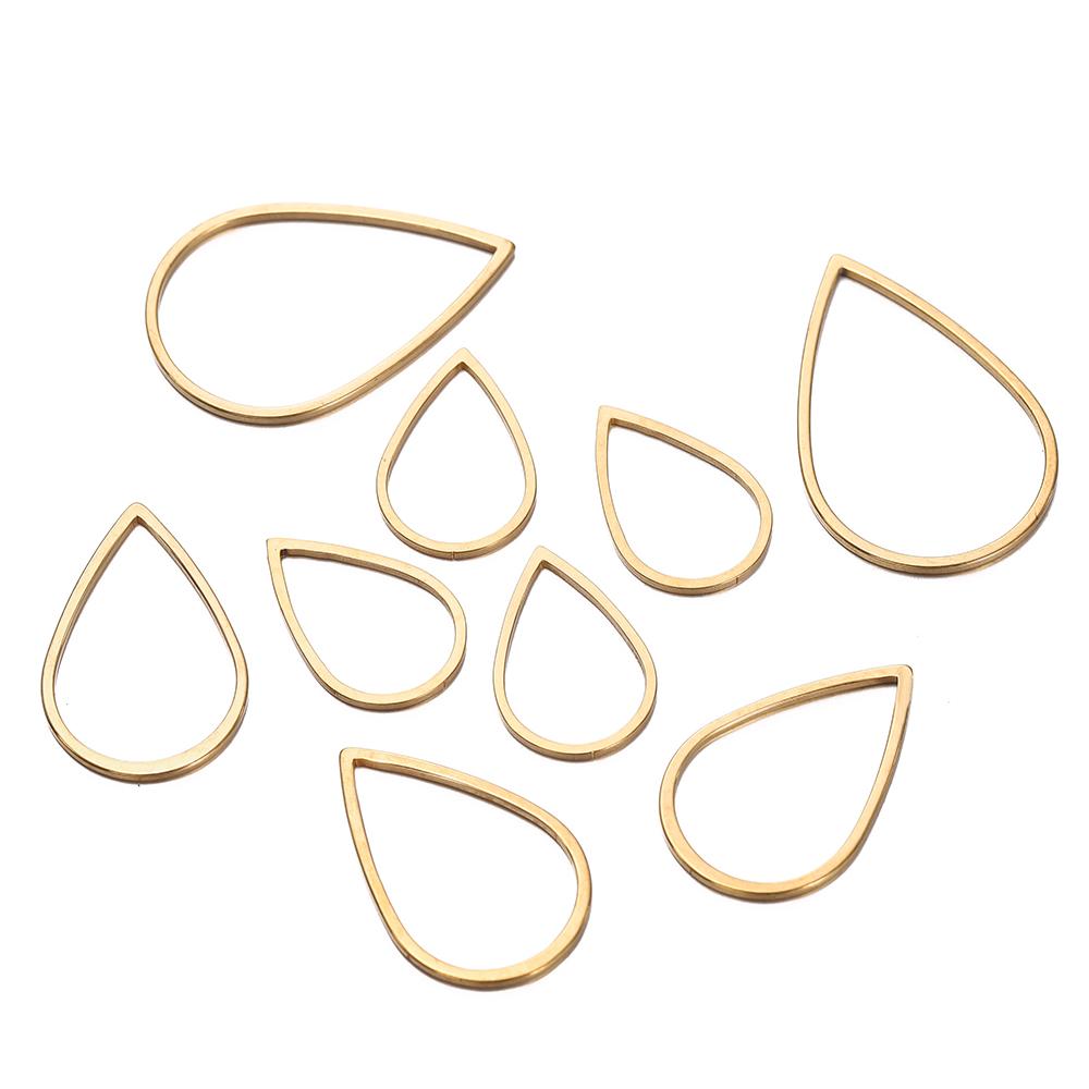 10pcs Stainless Steel Geometric Star Cross Round Frame Earrings Charms Connectors for Necklaces Earrings Jewelry Making Supplies