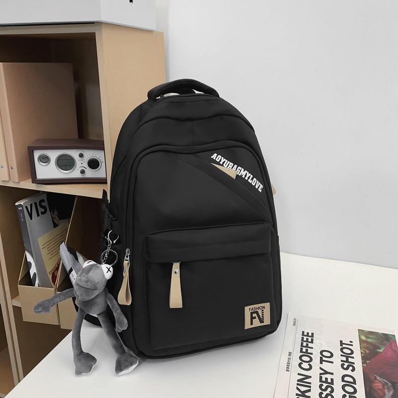 Cool School Bag Male College Student Light Leisure Travel Backpack Female High School Student Simple College Style Computer Backpack