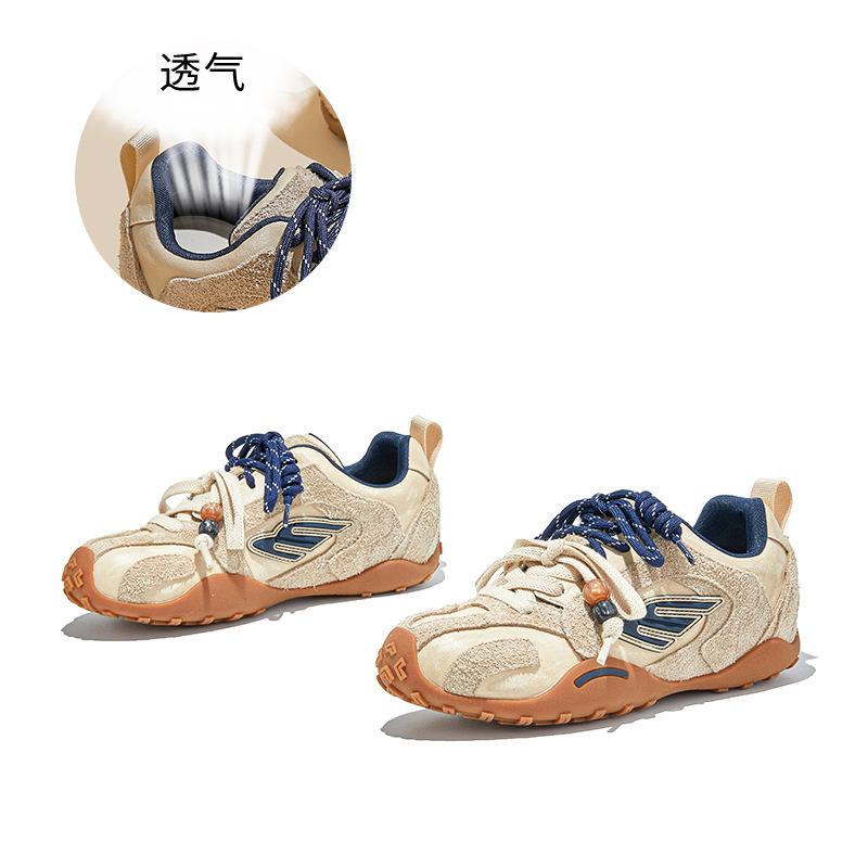 Leather training shoes women's shoes 2025 autumn new flat-bottomed sports shoes women's commuting versatile pair of shoelaces casual shoes