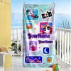Digital Circus Customize Text Beach Towel Soft Durable Quick-Dry Suitable for Swimming Gym Camping Yoga Vacation