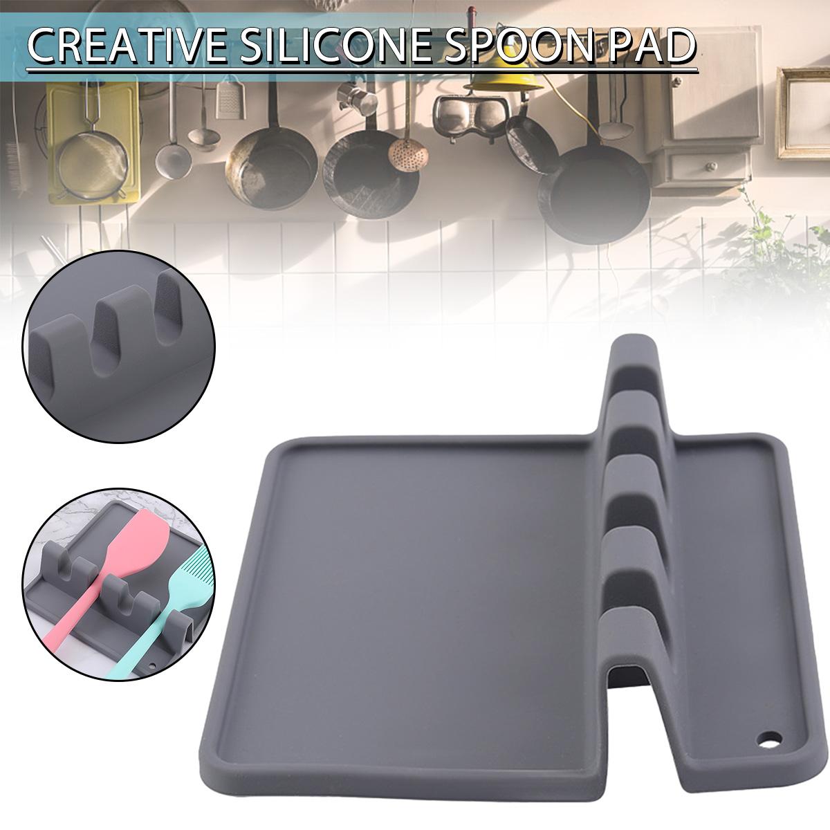 

Силиконовый держатель ложки PDTO с капельной прокладкой для посуды Подставка для ложки для кухонного стола