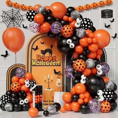 Halloween-Ballon-Set Latex-Ballon Party-Dekorationen Kranz Geisterfest-Arrangement Kinder-Foto-Requisiten