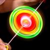 Children's Luminous Pull String Gyro Toy with Whistle Sound and Flashing Lights - Nostalgic Gift
