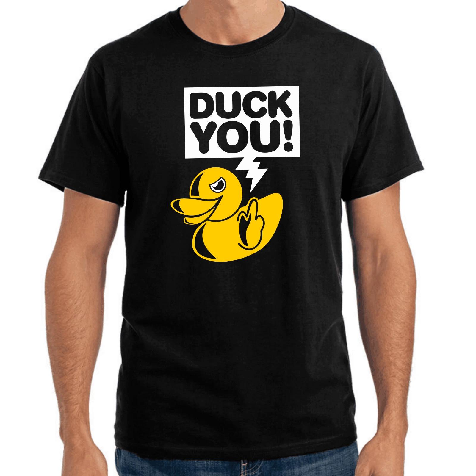 Men s and Women s T-shirts Duck You Rubber Duck Comic Sayings Gift Funny Fun Comedy XL