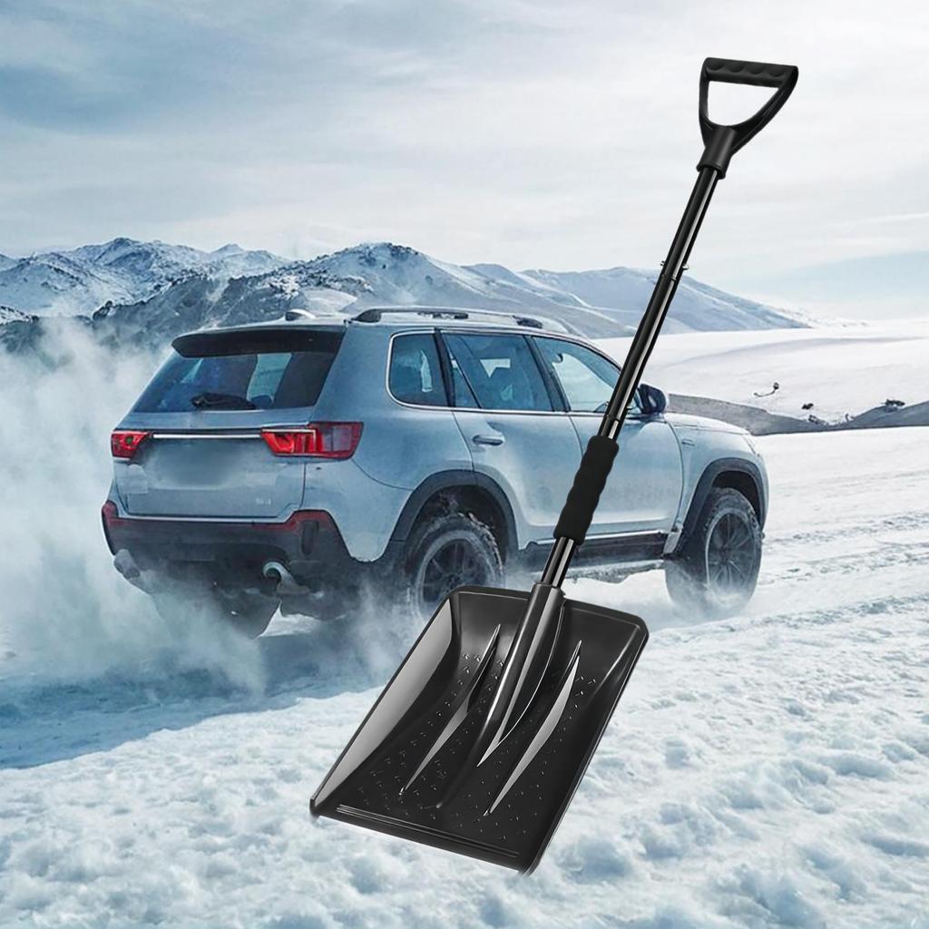 Emergency Snow Shovel Large Capacity Adjustable Car Snow Shovel Detachable Rotating Snow Removal Shovel for Home Garden Camping