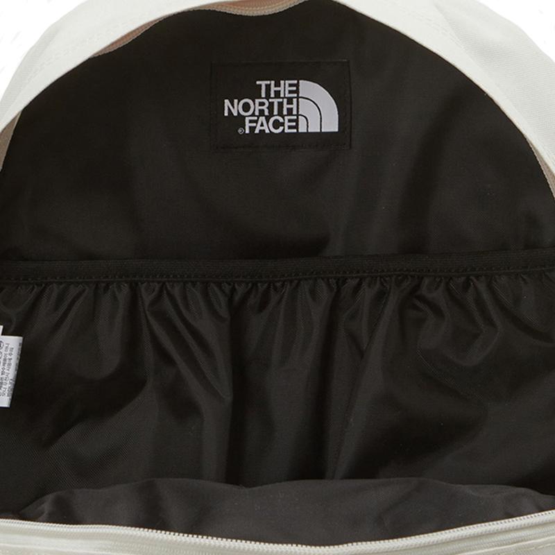 The North Face Casual Sports Color Block Zipper Backpack Unisex Backpack Beige Black NM2DP02C