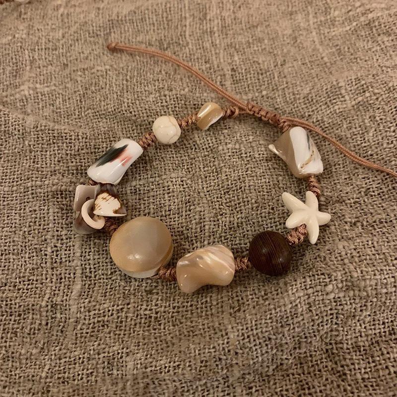 Shell Star Beaded Bracelet - Unique Design, Simple and Fashionable, Individualistic, Versatile and Retro Handcrafted Bracelet