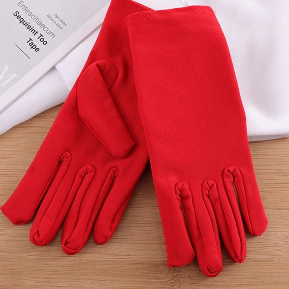 Pearlescent Pure Color Driving Gloves Female Gloves Outdoor Sports Gloves Sun Protection Mittens