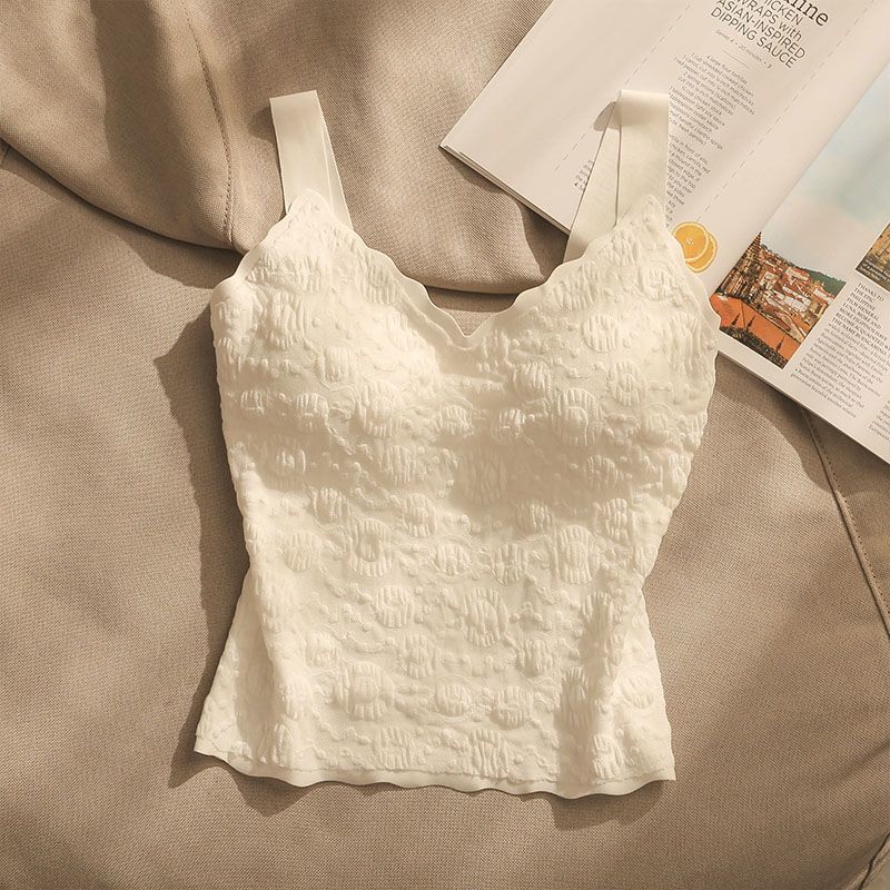 Horká dívka žakárové tílko spodní prádlo krásná záda vesta podprsenka integrovaný vrchní díl bandeau top pro ženy léto