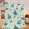 Lovely Hippo Throw Blanket Cute Cartoon Flannel Blanket for Couch Bed Travel Outdoor Home Decor Warm Fuzzy Blanket for Boys Girl