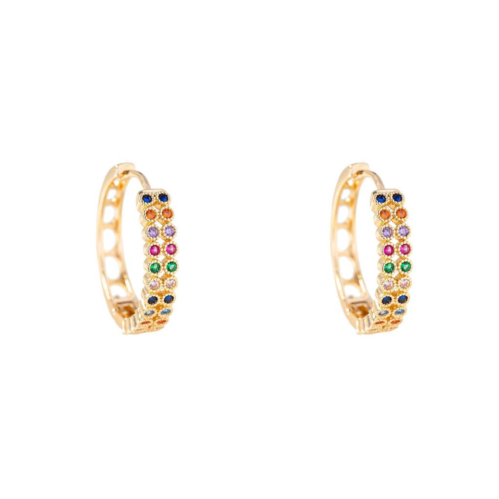 European Colorful Zirconia Ear Cuff - Minimalist, Versatile & Cute for Women