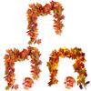 Herbst-Ahornblatt-Girlande Wasserdichte Künstliche Herbstlaub-Girlande Simulation Ahornblatt-Rattan für Kamin Party Weihnachten