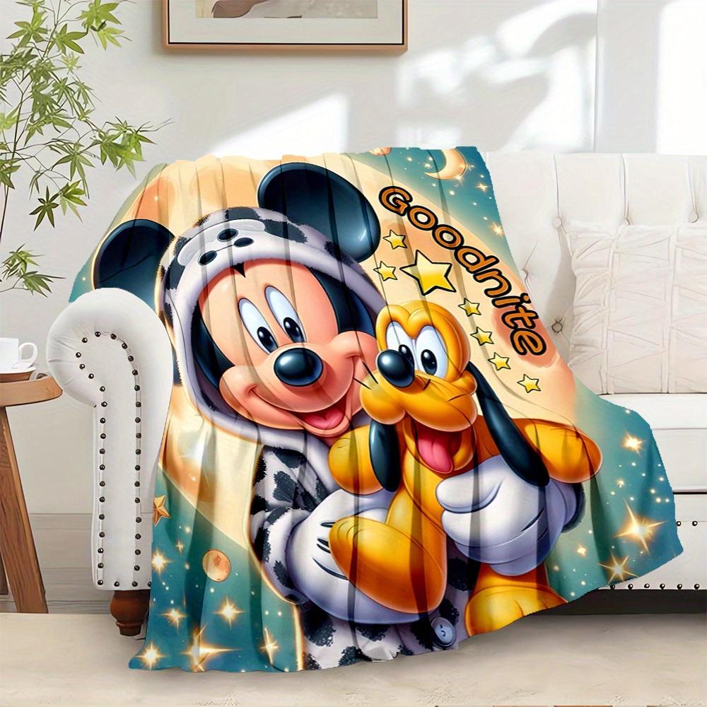 

1 pc flannel cute Mickey and Donald Duck pattern bed blanket, suitable for ation, soft and comfortable, a good gift.c227 130x150cm