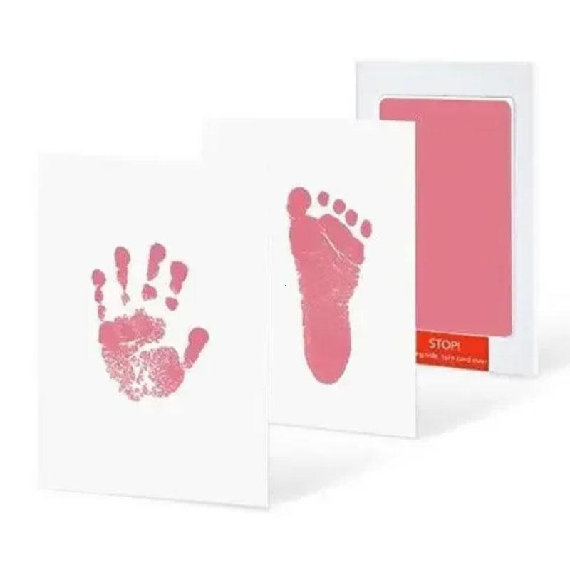 

Newborn Baby Diy Hand And Footprint Kit Ink Pads Photo Frame Handprint Toddlers Souvenir Accessories Safe Clean Baby Shower Present
