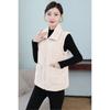 Women's Solid Color Lambswool Vest Short Style Grained Velvet Vest