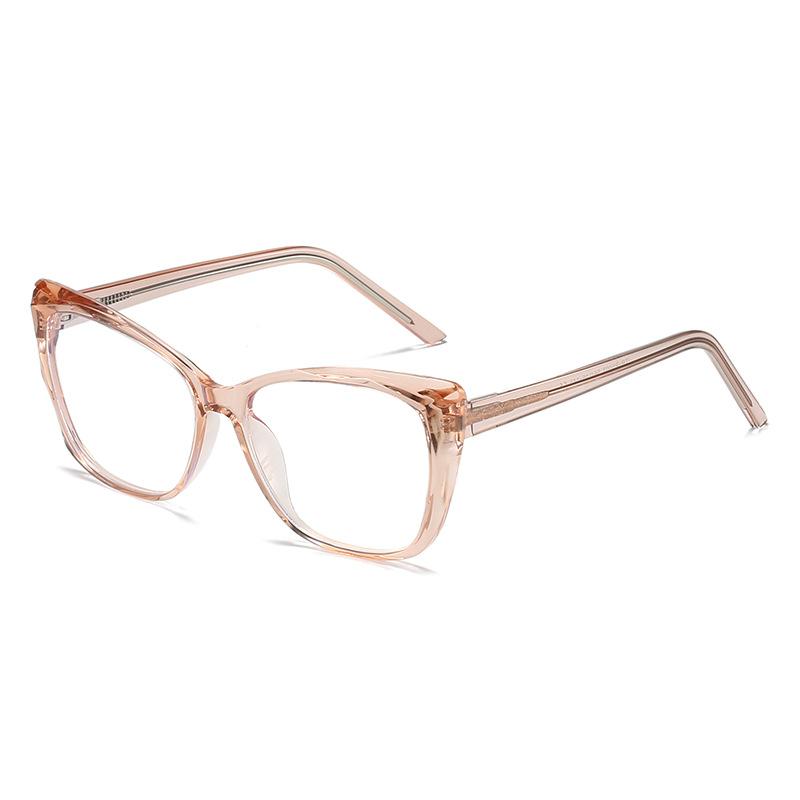 Retro fashion cat eye flat mirror, men's and women's personalized decorative plain glasses frame, can be equipped with myopia optical frame