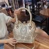 Luxury Fashion Diamonds Leather Women's Bag Small Crossbody Bucket Bag 2023 New Ladies Handbag Niche Party Evening Shoulder Bags