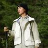 Li Ning CF Su Wan Long Jia Breath Series Waterproof Windproof Outdoor Hiking Hard Shell Jacket Women Jacket White AEMU040-2