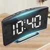 Reloj digital de última generación con alarma LED, reloj electrónico de escritorio para dormitorio con pantalla de temperatura y brillo ajustable durante 12 o 24 horas