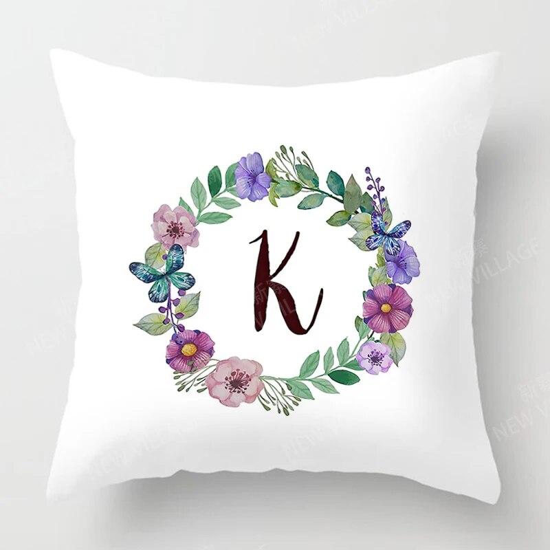 Personalized letter printed pattern pillowcase for home bedroom living room sofa decoration throw pillow pillowcase