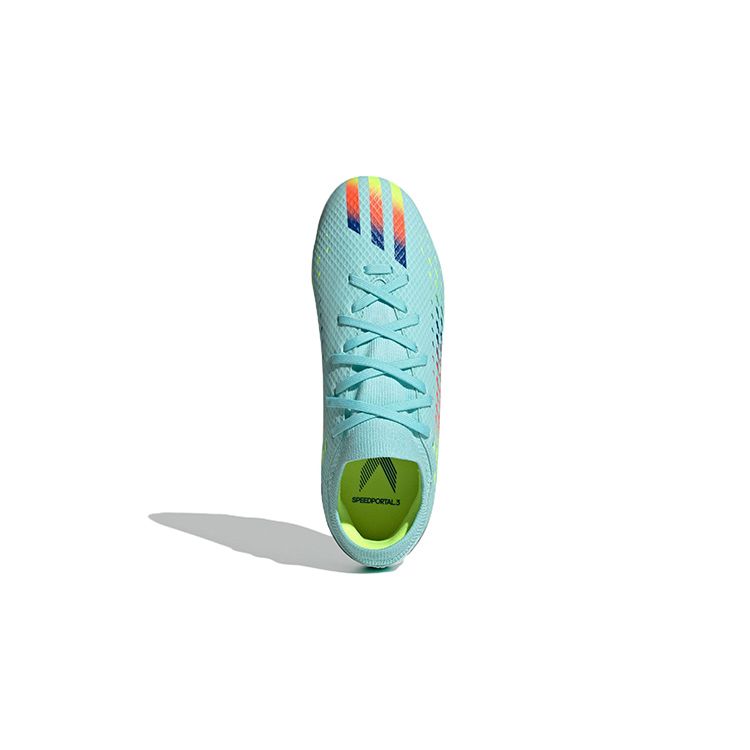 Adidas X Speedportal .3 Turf Artificial Grass Round Toe Lace-Up Low-Top Soccer Shoes Kids Soccer Shoes Blue GW8480