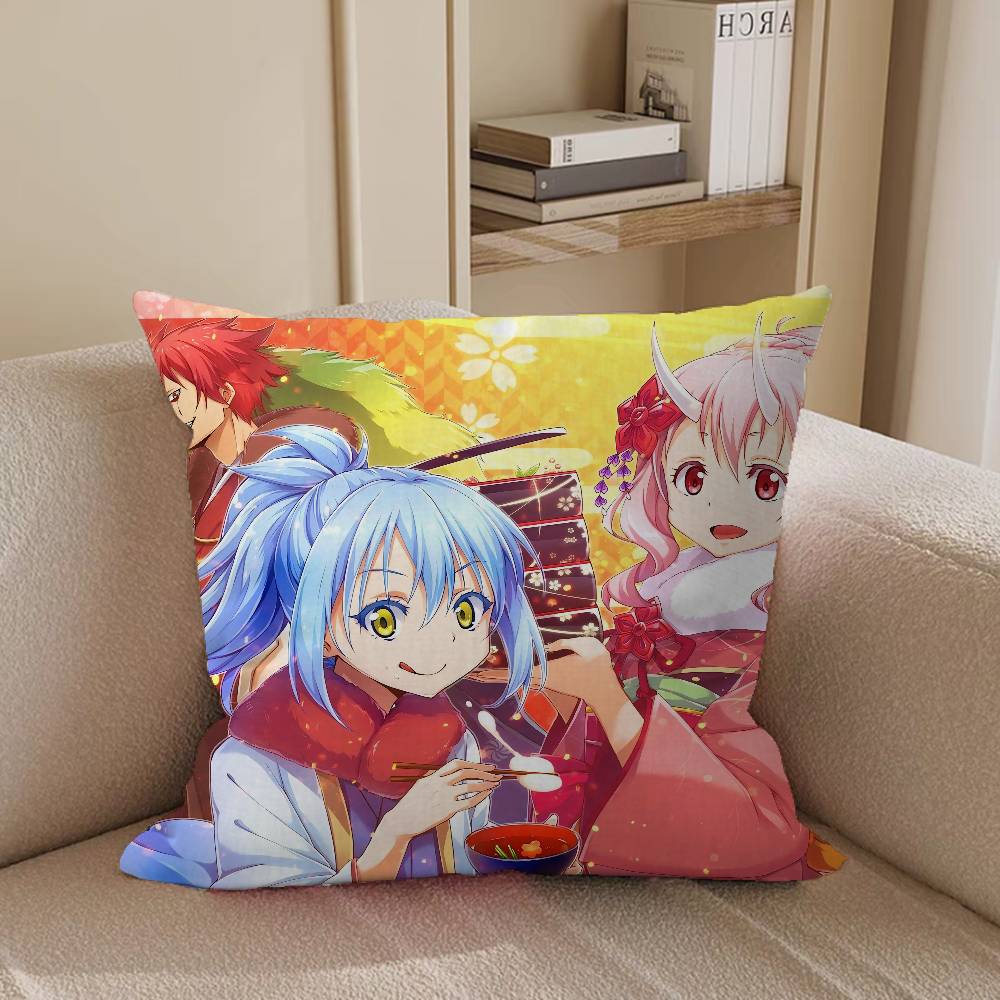That Time I Got Reincarnated As A Slime Pillowcase Toon Gift Cushion Cover Bedroom Home Sofa Chair Seat Decor Pillow Case