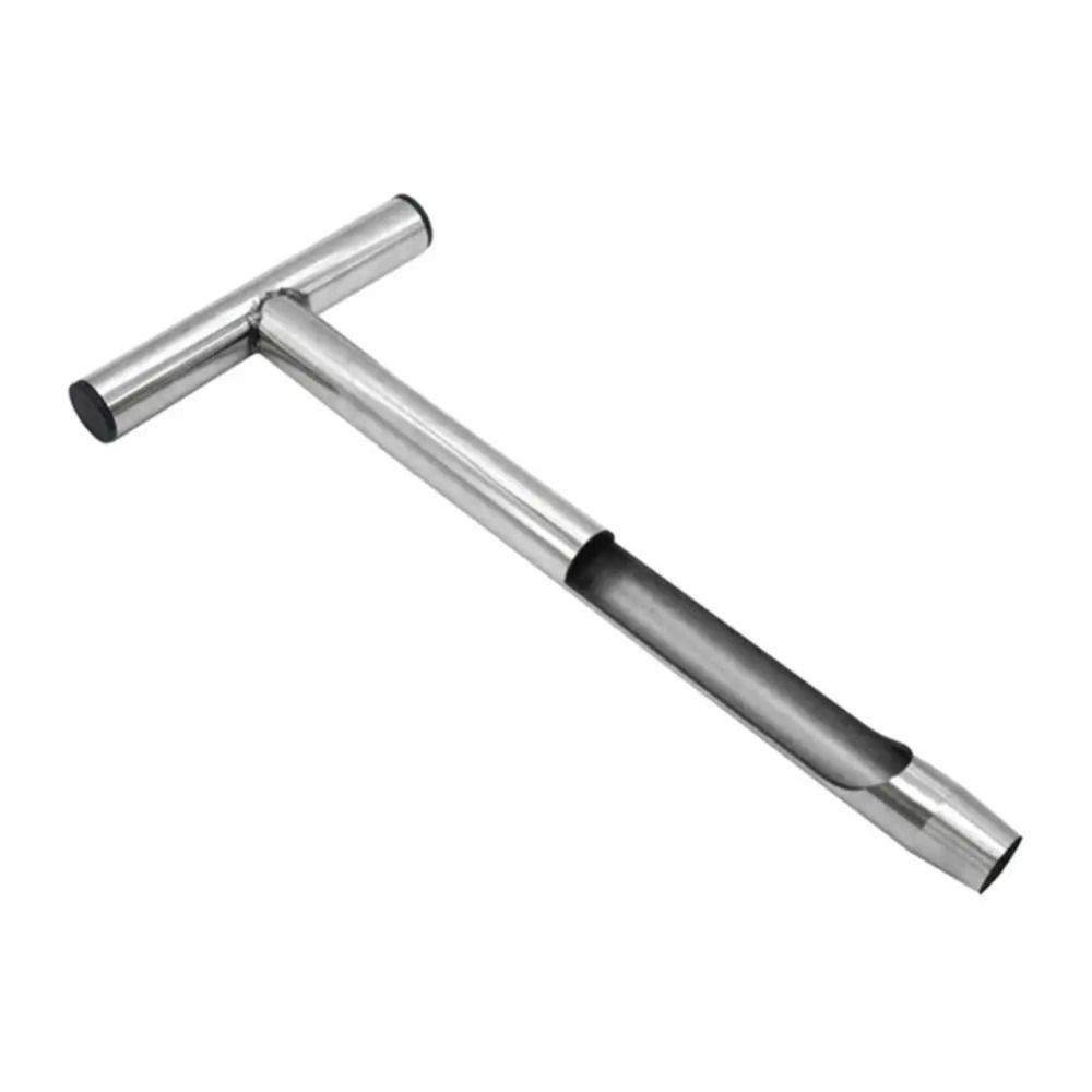 Stainless Steel Soil Sample Probe Corrosion Resistant Soil Test Kit Pushing Tool Gardening