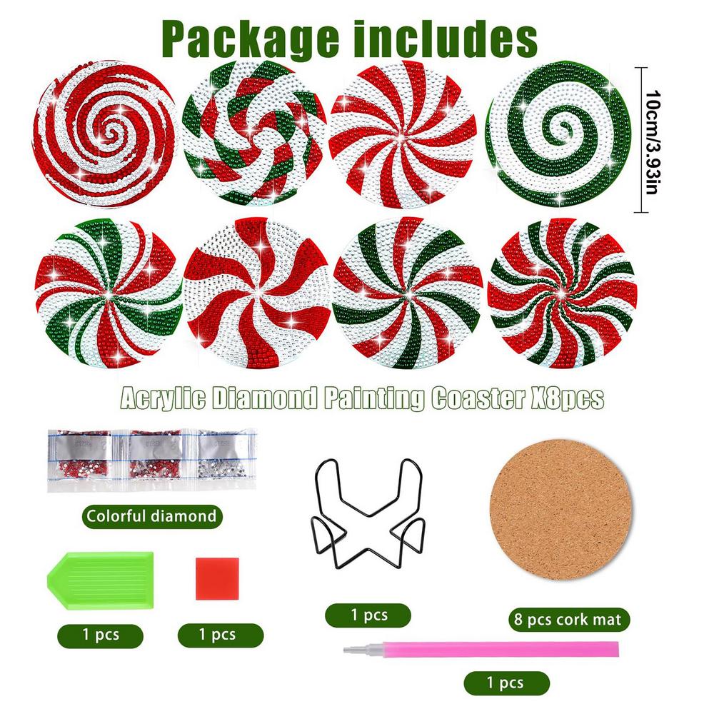 

Подставки под стаканы со стразами, набор из 8 ковриков для кухонного стола, нескользящие подставки под стаканы, подушки для напитков, узоры для конфет, украшения стола