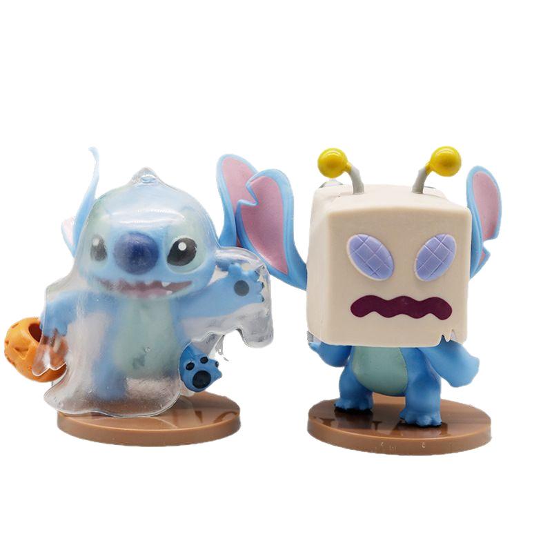 6pcs/set Cute And Charming Stitch Adorable Figure Stich Anime Model Doll Action Figure Car Cake Room Decoration Playthings Designed For Children