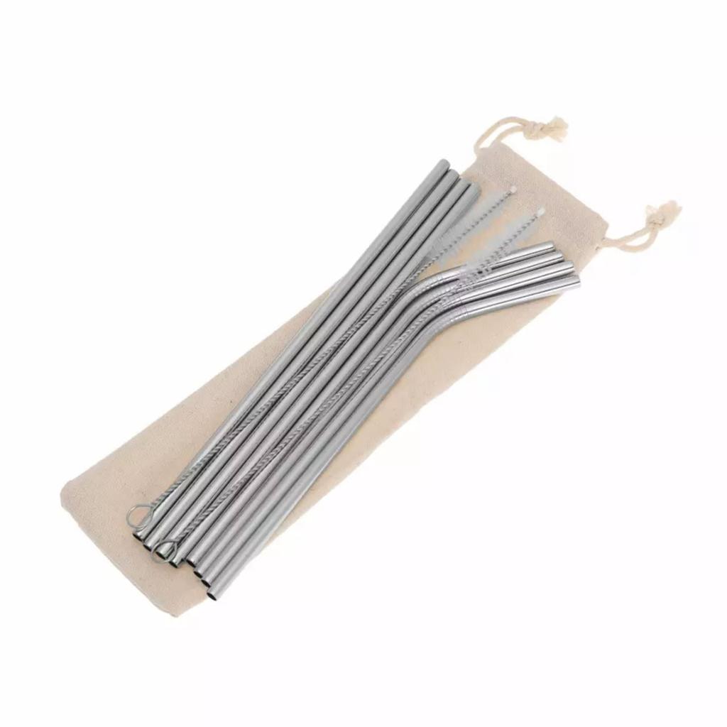 KINGHOFF METAL DRINKS STRAWS 8 pcs + CASE KH-1357