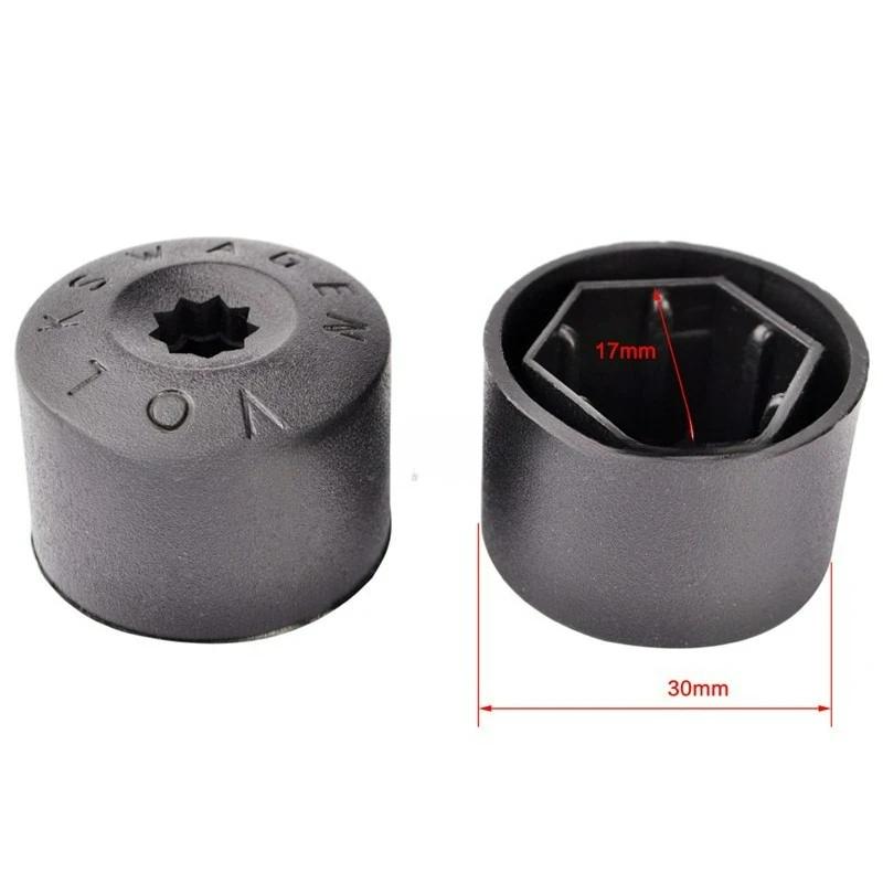 17MM 20ks chrómových krytiek matíc kolies, krytka matice odolná voči hrdzi pre VW/Golf/Passat/Polo Touareg