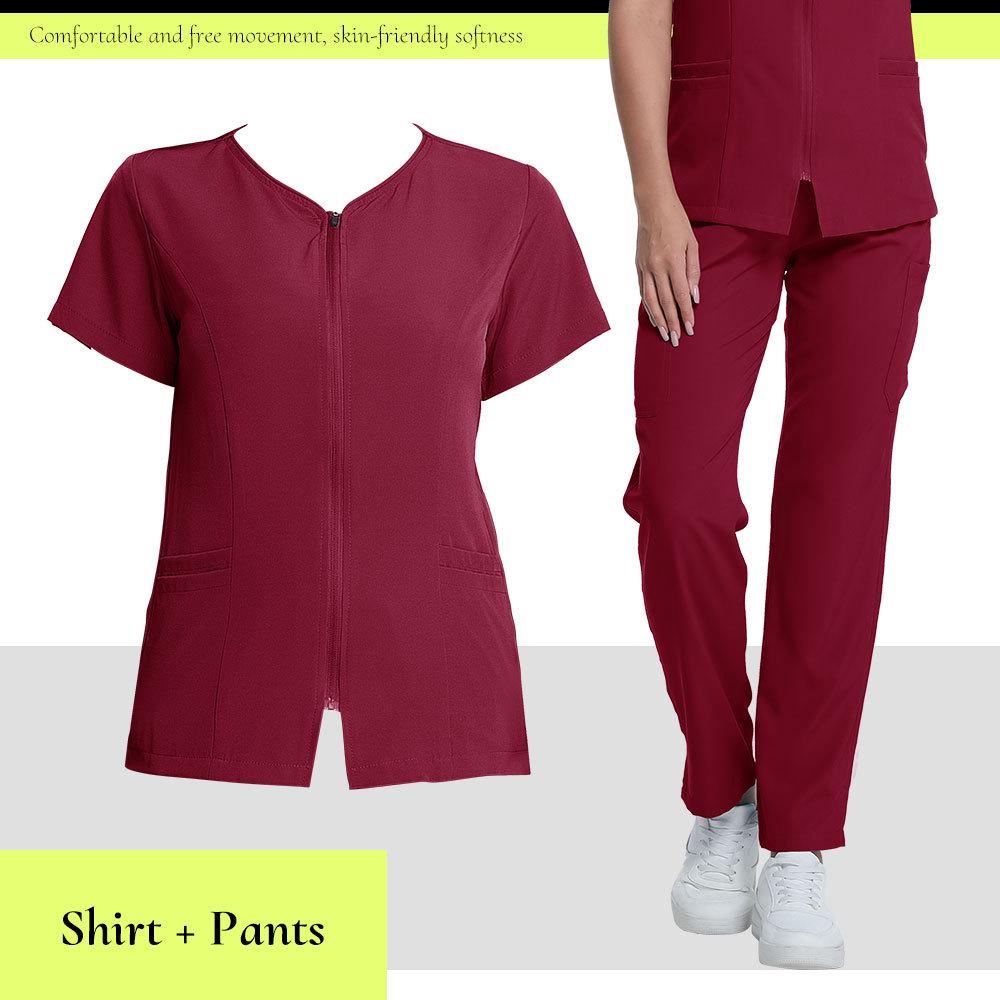 Women's Breathable Sweat-Absorbent Scrub Suit for Oral Hospital 