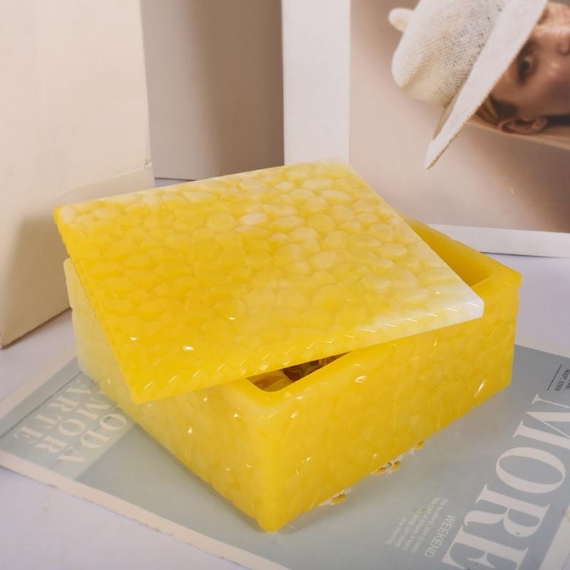 Diamonds Resin Box Molds with Lids,3D Jar Silicone Mold,Trinket Storage Container Box Mold for Resin Casting Home Decors