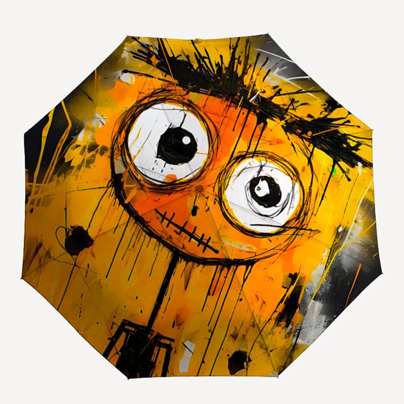

1pc Graffiti Art Automatic Open/Close Umbrella Compact Folding Umbrella, All-Season Portable Umbrella for Women/Men F1124373