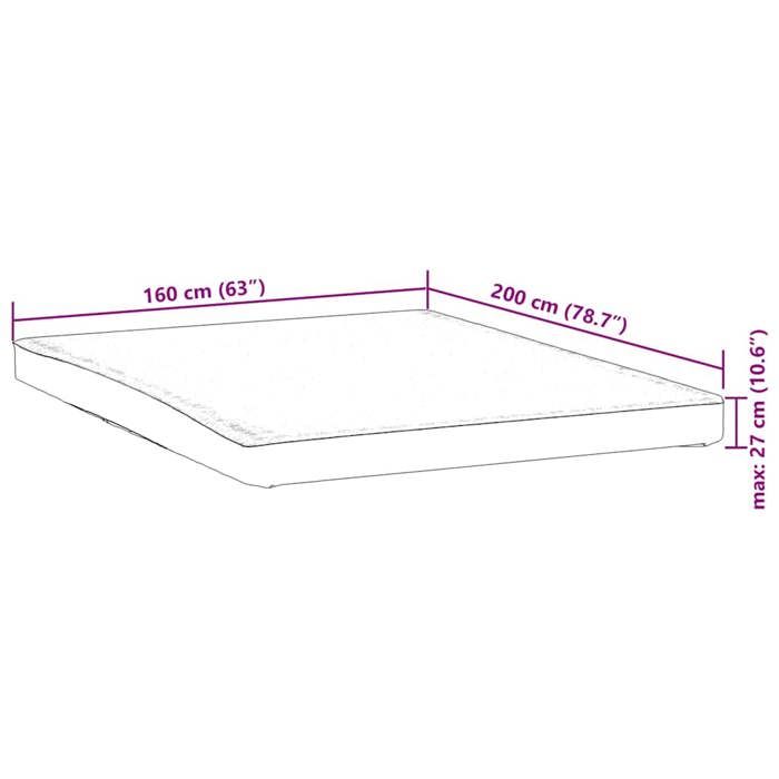 VidaXL Protège-matelas blanc 160x200 cm imperméable,drap de lit,literie,housse de drap-housse,drap-housse,housse de 4100155