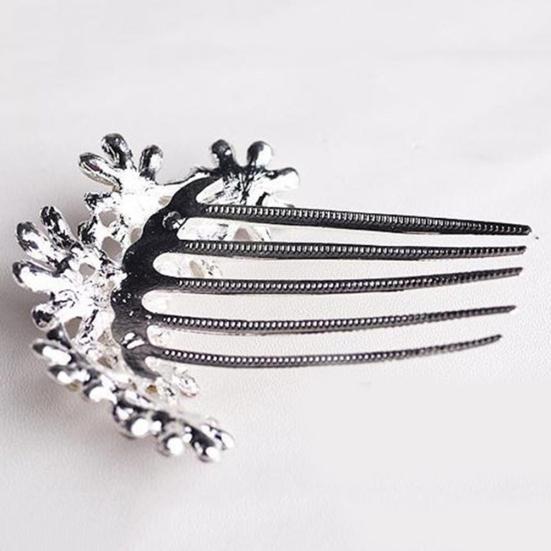 Fashion Women Rhinestone Flower Hair Pin Comb Clip Wedding Bridal Party Headwear