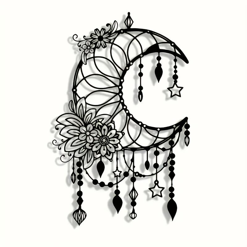 Elegant Metal Wall Art Exquisite and elegant Gothic crescent and floral metal wall art | Ideal for home, office, cafe decoration 1pc