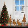 4pcs Vintage Rustic Metal Spruce Tree and Deer Garden Stakes,Outdoor Lawn and Patio Decoration Plant Plug,Suitable for Christmas