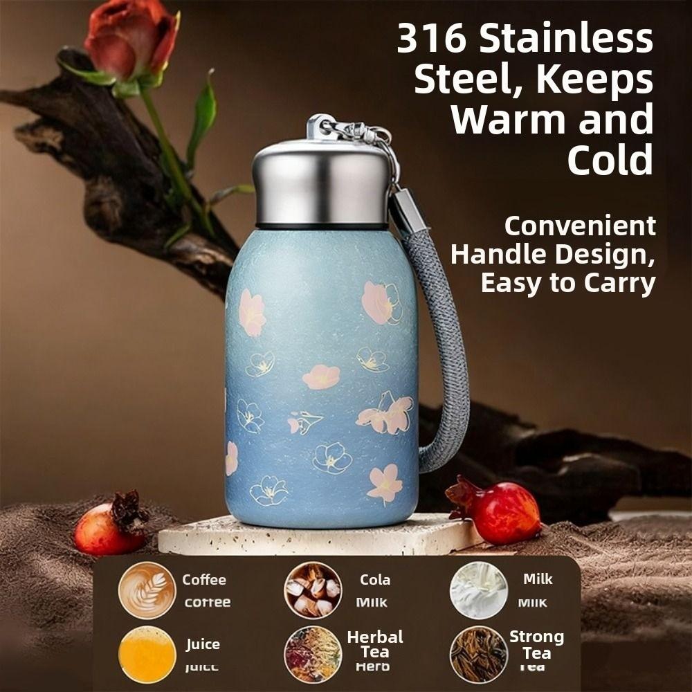 Leak Proof Insulated Cup 316 Stainless Steel Water Bottle Fashion Mini Thermal Cup  Sports