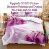 Comforter Purple Flower Double Bed 200X200 Thin Floral Bedding Set 3Pcs 2Pcs With Single 220X240