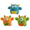 Squeaky Dog Chew Toy Latex Cute Devil Dog Teeth Cleaning Toy Safe Puppy Teething Toy for Biting Catching Intercative Fetch Game