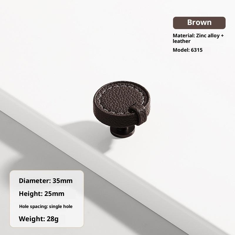 Zinc Alloy Leather Handle Shoe Cabinet Knobs And Handles Kitchen Cupboard Door Pulls Drawer Knobs Furniture Handle Hardware