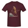 Unisex Lustiges Marcus Der Wurm Ich Mag Diesen Stein Nicht Meme Tolles T-Shirt Streetwear Große Größe Baumwolle Rundhals Ärmel T-Shirt
