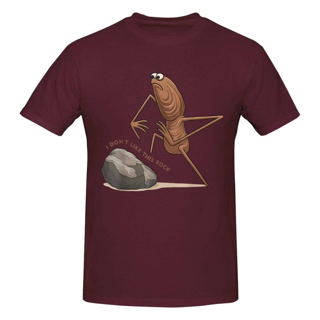 Unisex Lustiges Marcus Der Wurm Ich Mag Diesen Stein Nicht Meme Tolles T-Shirt Streetwear Große Größe Baumwolle Rundhals Ärmel T-Shirt