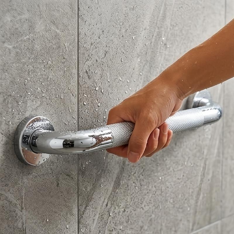 Pack Of 3 Bathroom Safety Grab Assistance Wall Mounted Handicap Handrails Steel For Tub Shower Toilet Support