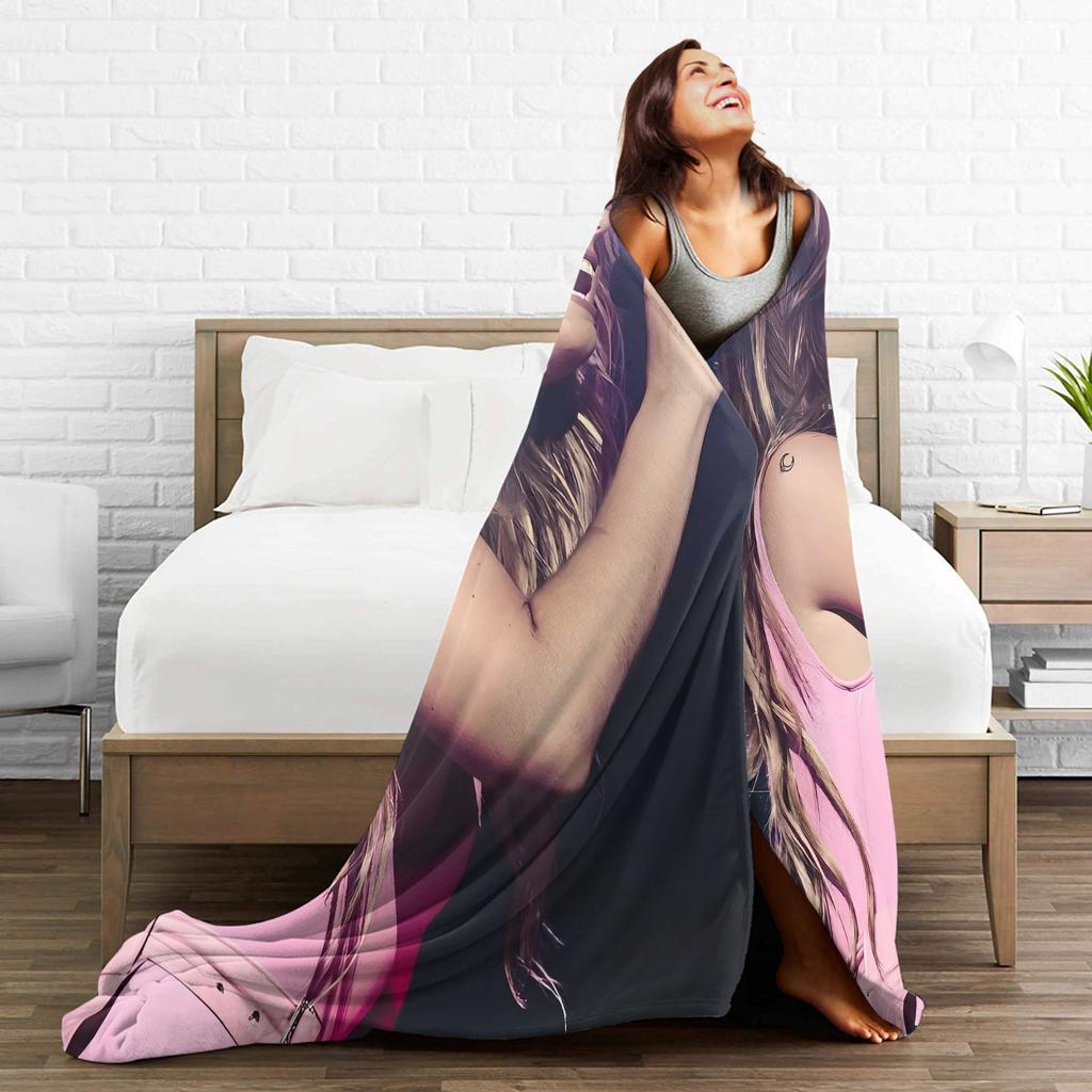 L-Lolas I-Indigos Spanish Singer  Blankets For Living Room Super Warm Custom Quality Bedspread Gift