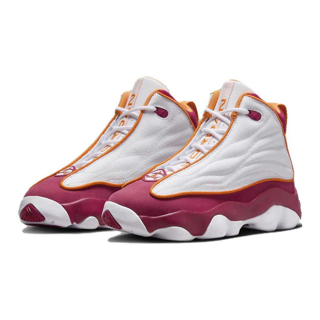 New Jordan Pro Strong Slip Resistant Mid Top Children's Basketball Shoes White Red Teenagers DC7911-168