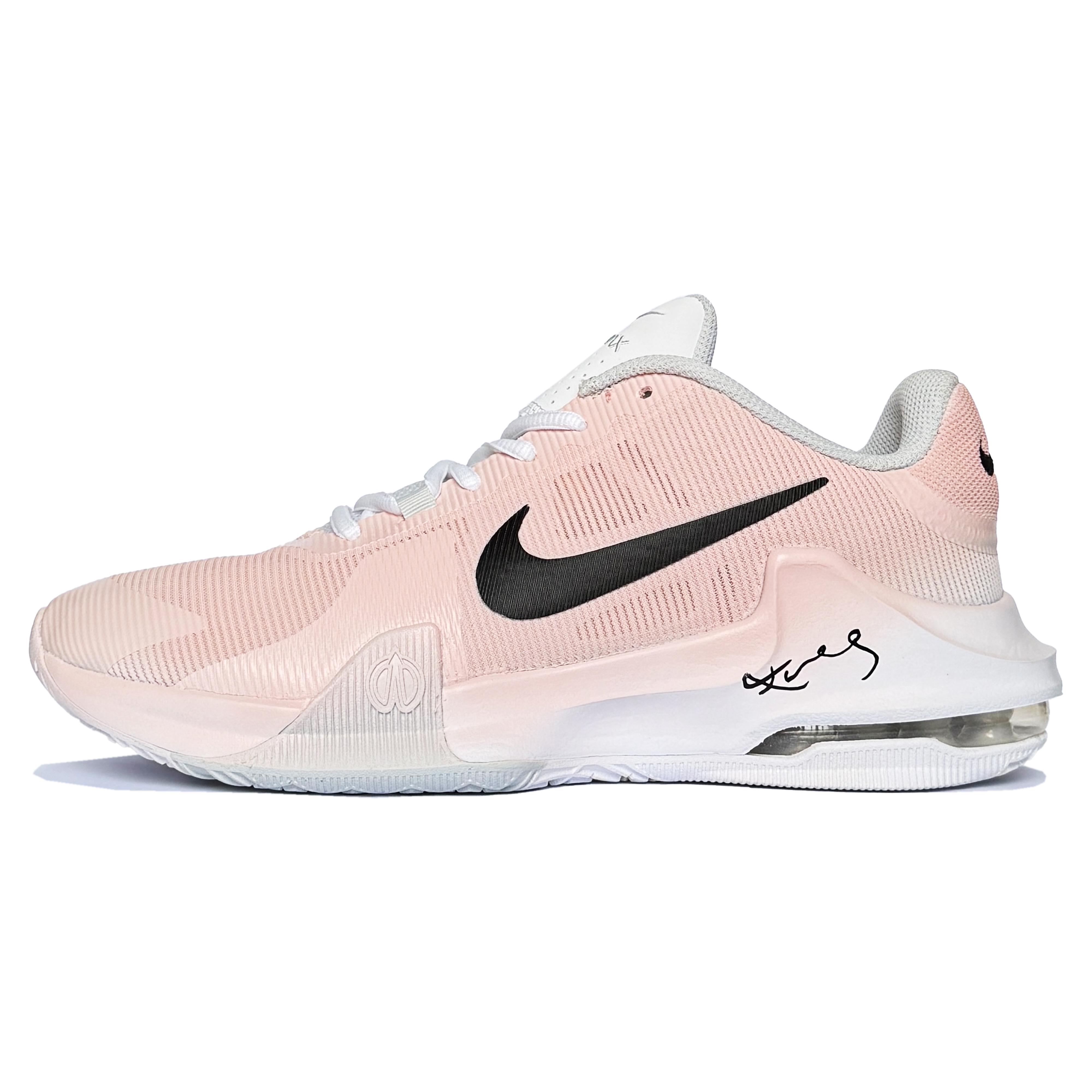 

Nike Air Max Impact 4 Lunar Post, Dreamy Collaboration Breathable Mid top Basketball Shoes Men s Pink White DM1124-100(TeamK-) 43